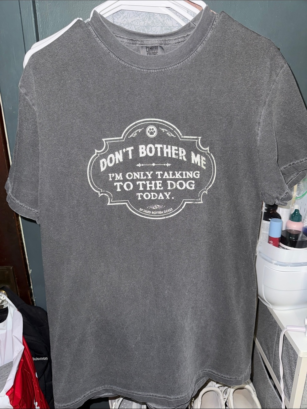 Comfort Colors Charcoal Gray 'Don't Bother Me' Graphic Tee